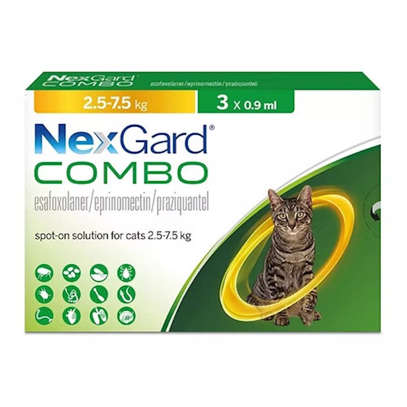 2 KUTU NexGard COMBO Kedi 2.5-7.5 kg