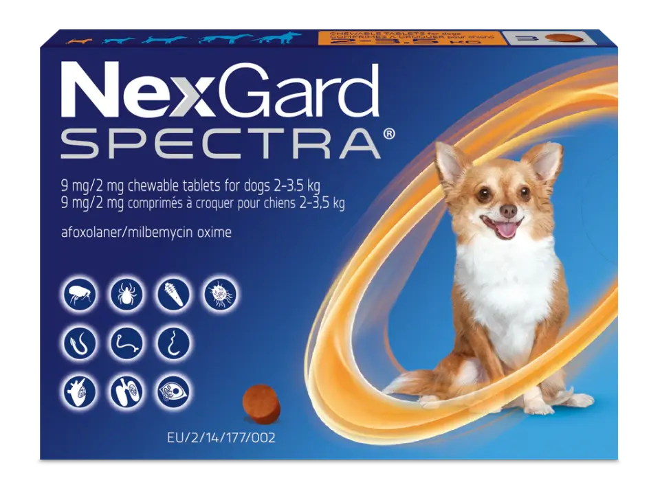 3 KUTU Nexgard Spectra 1.5 - 3.5 kg Köpekler için