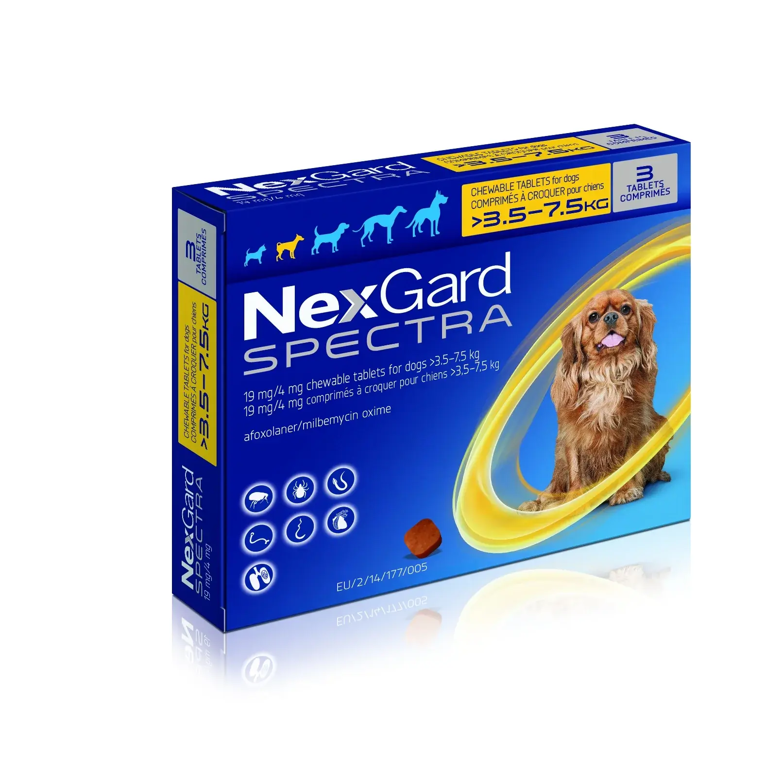 3 KUTU Nexgard Spectra (3,5-7,5 kg) Köpekler İçin 1 Kutu