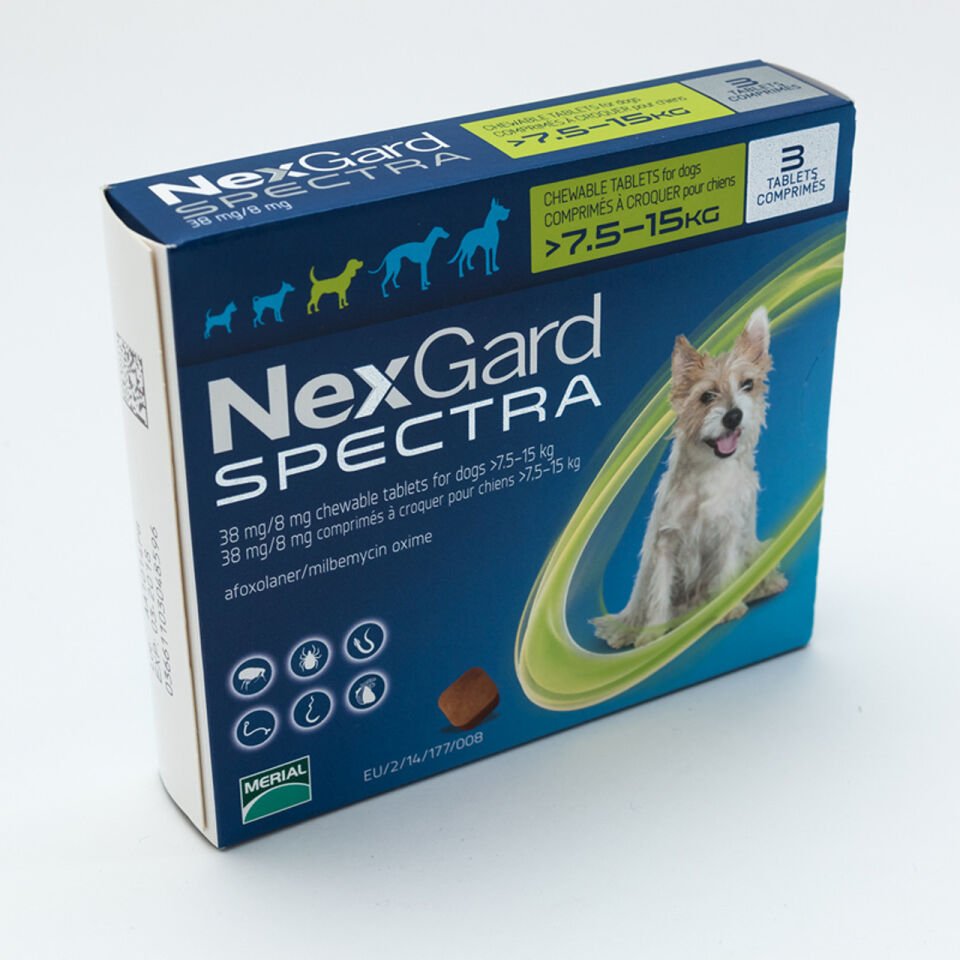 3 KUTU Nexgard Spectra 7.5-15 kg Köpekler İçin