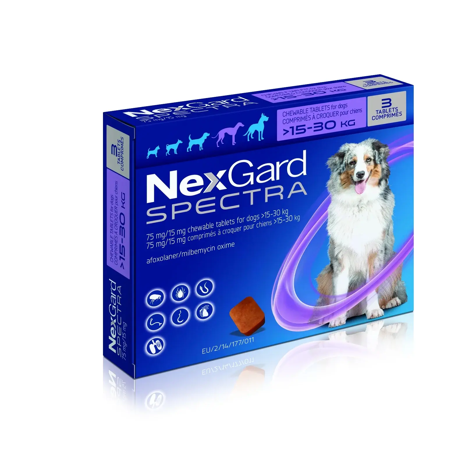 3 KUTU Nexgard Spectra (15-30 kg) Köpekler İçin 1 Kutu SKT: 11/2026